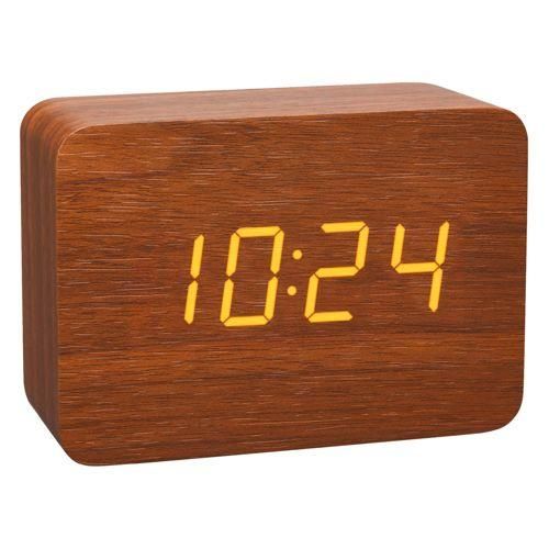 TFA 60.2549.08 CLOCCO Funkwecker Holz-Optik braun