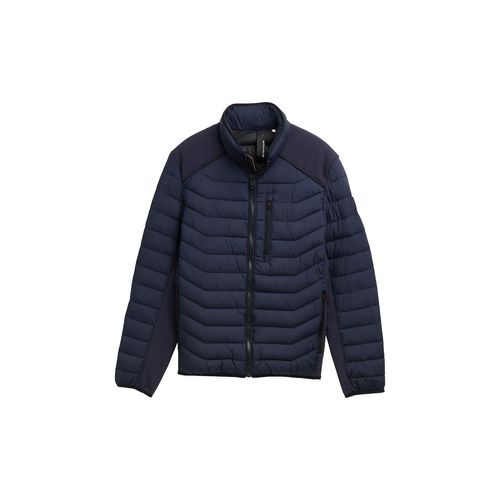TOM TAILOR Herren Lightweight Hybrid Steppjacke, blau, Uni, Gr. S