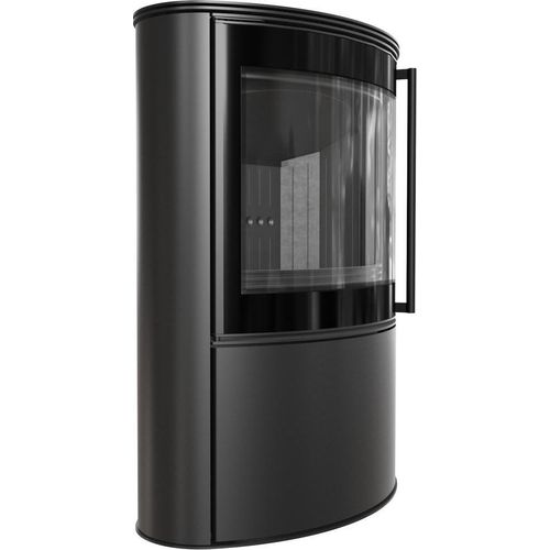 Kaminofen aus Stahl KRATKI BJORN 10 kW Ø 150 schwarz Verkleidung mit Türfeder