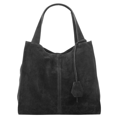Shopper FORTY, Damen, Gr. B/H/T: 41cm x 38cm x 17cm onesize, schwarz, Leder, gemustert, Taschen, echt Leder, Made in Italy