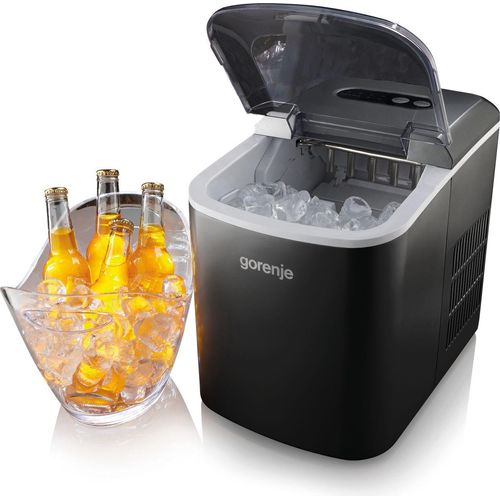 Gorenje IMC 1200 B Eiswürfelbereiter, bis zu 12 kg / Tag, 2 Größen (S & L), 2,2 Liter Wassertank, 120W, schwarz