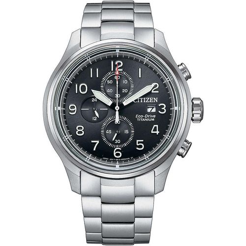 Chronograph Citizen Versilbert/Stahl Kollektion Supertitanio - mann