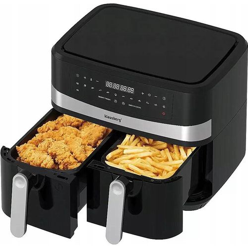 Klausberg Fettfreie Friteuse Kb-7573 9L 2 Körbe Berührungsbildschirm Lcd