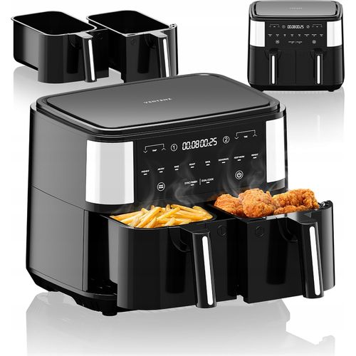 Fettfreie Friteuse Taste 90 9L Xxl 2 Kochzonen Sync Finish