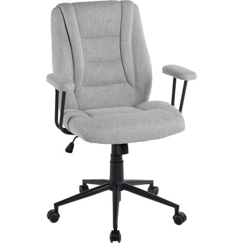 Bürostuhl ></noscript>Caspar< ergonomisch, hellgrau, Webstoff - 64x96x64cm (BxHxT)