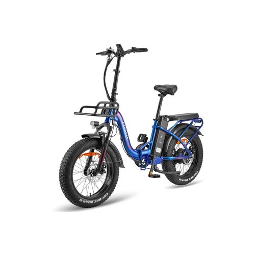 F20 MAX Skadany rower elektryczny Akumulator 48V 22.5AH o duej pojemnoci, 20 cali *4.0 Fat E Bike E-Mountainbike Shimano 7S 150kg adowalny Blau
