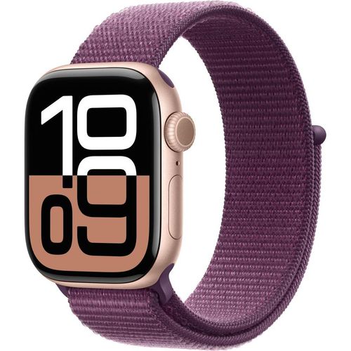 Apple Watch Series 10 (2024) GPS + Cellular 42 mm - Aluminium Roségold - Sport loop Rosé