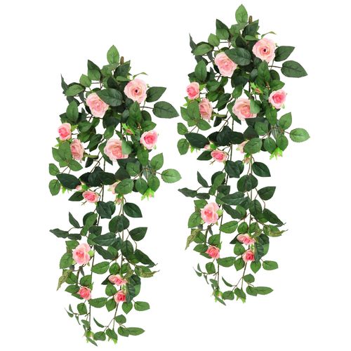 I.GE.A. Kunstblume »Künstlicher Rosenhänger«, Rosenranke Rosenbogen Rosen Blume Rosengirlande Deko Busch