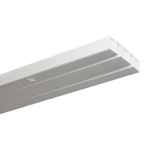 GARDINIA Vorhangschiene »Slim Line«, 2 läufig-läufig, mit Bohren, Deckenmontage, Kunststoff, Aufputzschiene Image