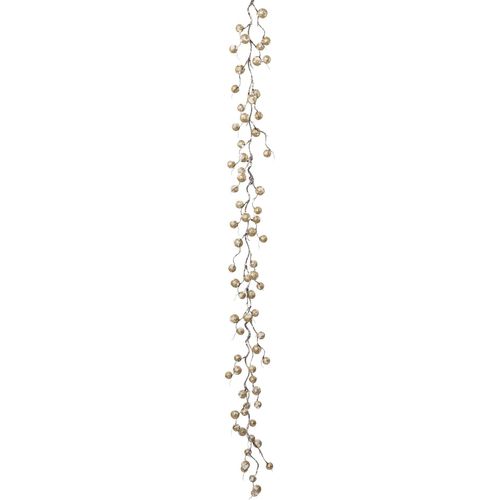 Creativ deco Winterliche Kunstpflanze »Weihnachtsdeko, Weihnachtsgirlande«, Girlande in beschneiter Optik, Länge 168 cm, chamgagnerfarben