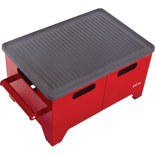 1.2L Biokraftstoff-Grill aus schwarzem Stahl und gusseiserner Grillplatte