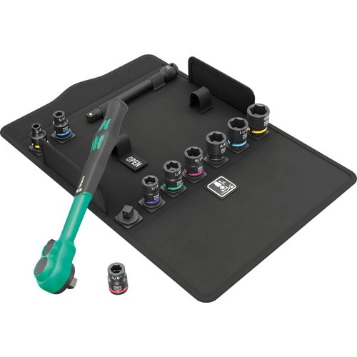 Wera 05005531001 Schraubenschlüssel de Ratsche 9 Stück Schwarz, Grün