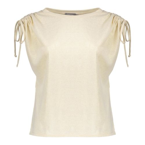 Geisha Top shoulder detail zand