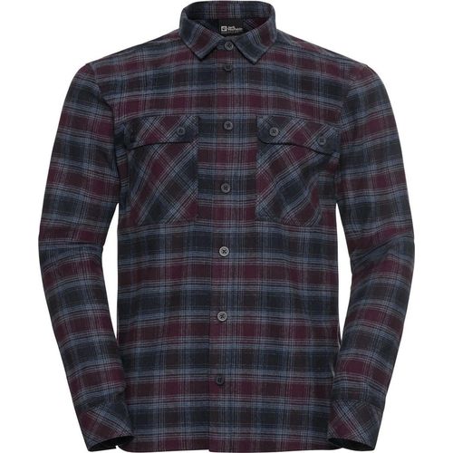 JACK WOLFSKIN BAJA FLANNEL SHIRT M CHECK dark navy CHECK dark navy L