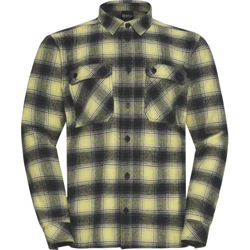 JACK WOLFSKIN BAJA FLANNEL SHIRT M CHECK lemon ice CHECK lemon ice L