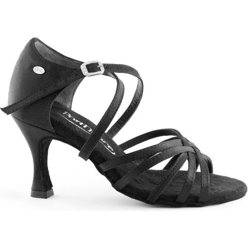 PortDance Damen Tanzschuhe PD631 Premium - Farbe: Schwarz - Absatz: 6 cm Flare - Größe: EUR 36