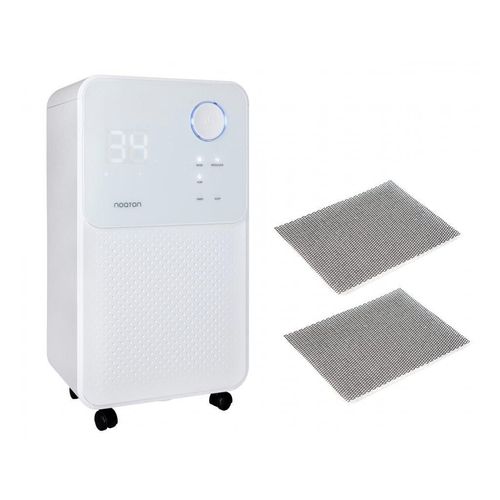 Luftentfeuchter und Luftreiniger Noaton DF 4114 + 2x Kohlefilter C1, max. 14,7 L/Tag, für Räume bis 25m²