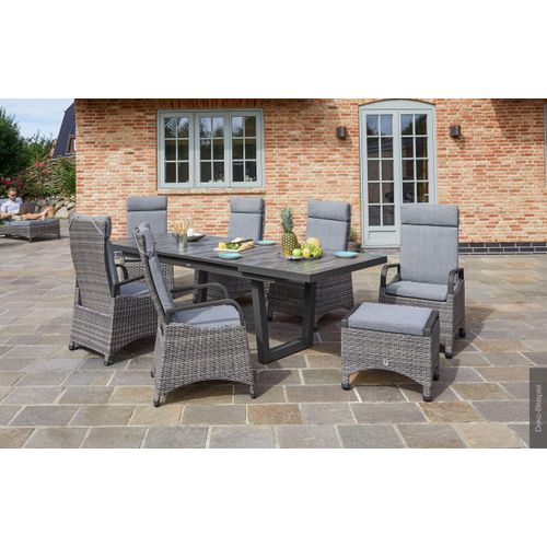 LC Garden »Komido« Dining Positionsstuhl Verstellsessel grau-mix