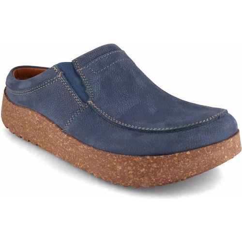Tuffeln® Lederclogs mit weichen Einlagen «Kommod», blau 41