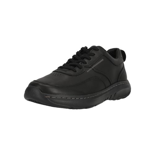 Schnürschuh CLARKS, Herren, Gr. 41,5, schwarz, Leder, Schuhe, mit klassischer Silhouette