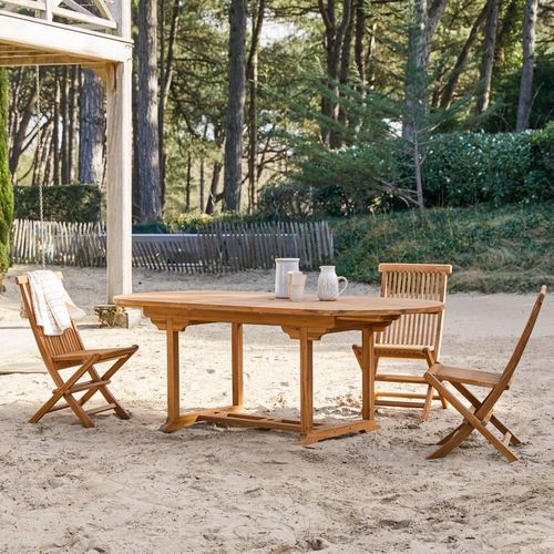 Ovaler Outdoor Tisch aus Akazienholz Capri 160