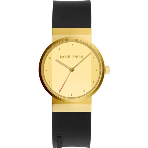 Jacob Jensen 745 Damenuhr Quarz Schwarz/Goldfarben