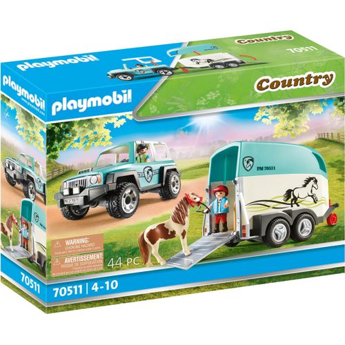 PLAYMOBIL Country 70511 PKW mit Ponyanhänger