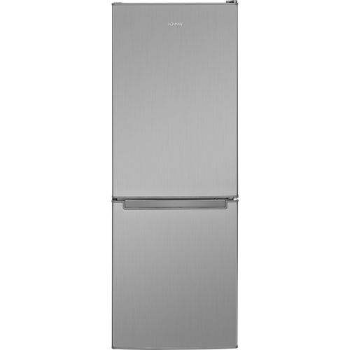 Bomann KG 7342 Kühl-/Gefrierkombination, 173 Liter Nutzinhalt, LED Innenraumbeleuchtung, visuelle Türalarmfunktion, Türanschläge rechts wechselbar, inox