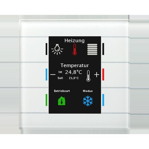 MDT BE-GT2TW.02 Glastaster II Smart mit Farbdisplay und Temperatursensor Weiß (BE-GT2TW.02)