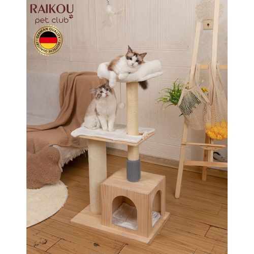 Pet Club Kratzbaum, Katzenkratzbaum, Kratzmöbel, Katzenspielzeug, Mehrere Ebenen, Kratzsäulen, Höhlen, Verstecke, Kratzfläche, Robust