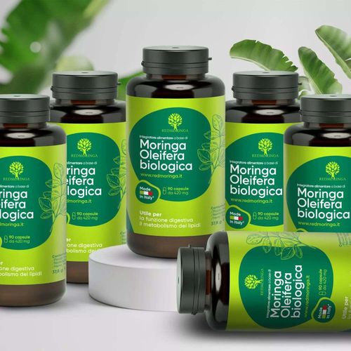 Moringa Oleifera Ergänzung | Flacher Bauch und Gastritis | 100% natürlich – 6 Flaschen