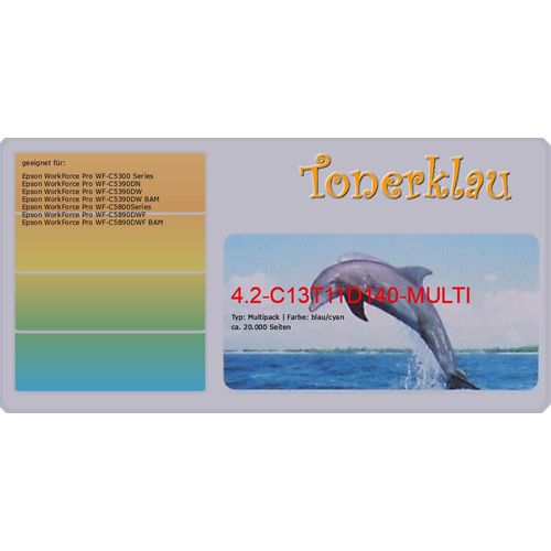 cyan Multipack 4.2-C13T11D140-MULTI kompatibel mit Epson C13T11D140 [ T11DBK ] Seiten: 20.000
