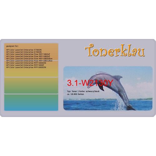 black Toner 3.1-W2130Y [ mit Chip ] kompatibel mit HP W2130Y [ 213Y ] Seiten: 18.000