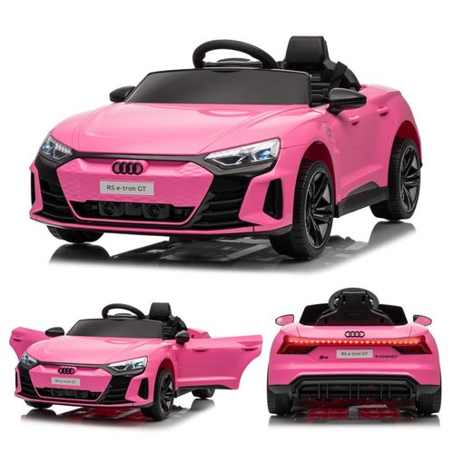 Audi RS e-tron GT Kinderauto Kinder Elektroauto 12V mit Musikbreitem Sitz, verstellbarem Sicherheitsgurt Rosa