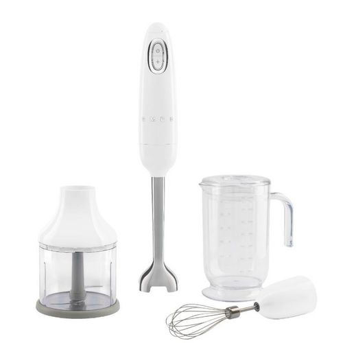 Smeg Stabmixer 50´s Style , Weiß , Metall , 6.5x41.4x6.5 cm , Küchengeräte, Mixer