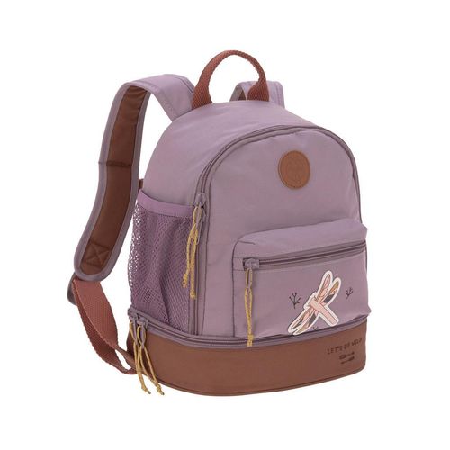 Lässig Kinderrucksack Adventure Mini , Lila, Braun , Textil , 15.5x27x24.5 cm , Füttern, Kindergartenzubehör, Kinderrucksäcke