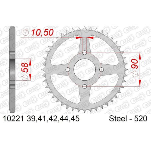 AFAM Kettenrad 10221-44