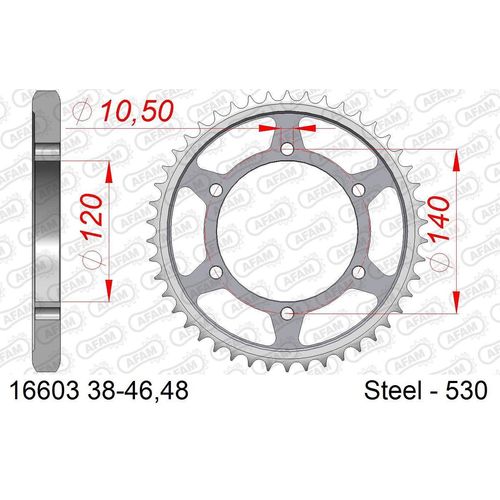 AFAM Kettenrad 16603-40