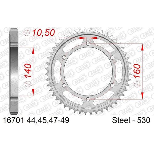AFAM Kettenrad 16701-45