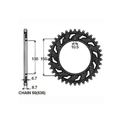 SUNSTAR Kettenrad 1-5601-40