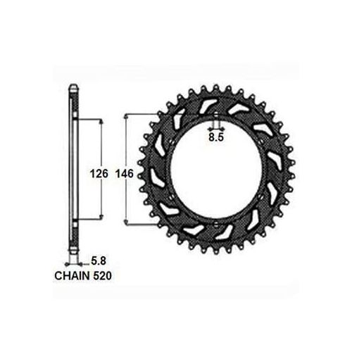 SUNSTAR Kettenrad 1-3577-47