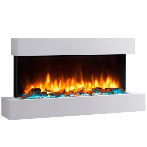 Elektrokamin BALDERIA Ignis - Wandkamin, Heizung 2000 W - Weiß