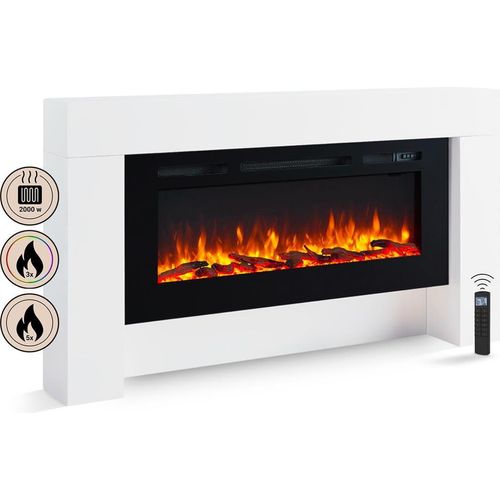 Elektrokamin BALDERIA Zeus - Standkamin, Heizung 2000 W - Weiss