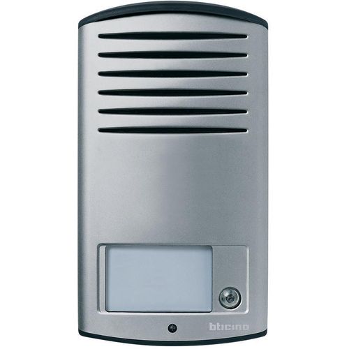 Bticino (342911) Aufputz-Türstation LINEA2000 Audio mit 1 Ruftaste, 2-Draht, Aluminium