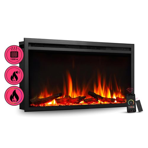 Elektrokamin BALDERIA Atalanta 33 - Einbaukamin, 1500W, App