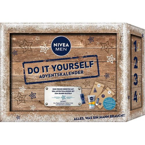 NIVEA MEN Adventskalender, Weihnachtskalender mit ausgewählten Pflegeprodukten & Accessoires, Pflegeset für die Adventszeit