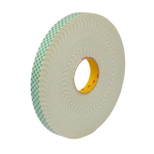 3M™ Doppelseitiges Urethanschaum-Klebeband 4032, Weiß, 19 mm x 66 m, 0.8 mm | Packung (1 Rolle)