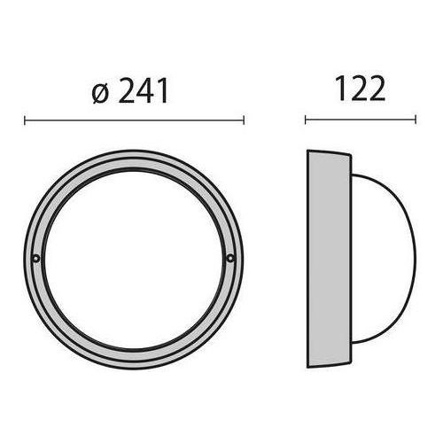 Performance in Lighting Wand- und Deckenleuchte 1x60W A60 symmetrische extrabreite Streuoptik, weiß (302034)