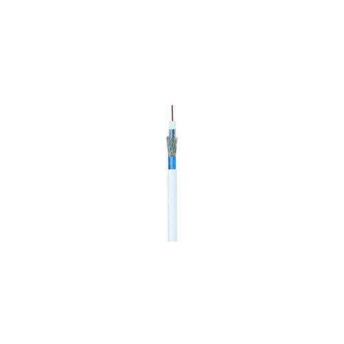 Wisi MK 96 AL 100 Koaxialkabel halogenfrei 120 dB, Ø 6,8 mm, Länge 100 m, PE-LSZH, Kabelring in Kunststoff-Folie, weiß (75320)