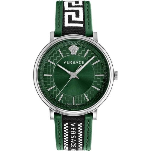 Versace Herren Uhr Armbanduhr V-Circle VE5A01221 Leder